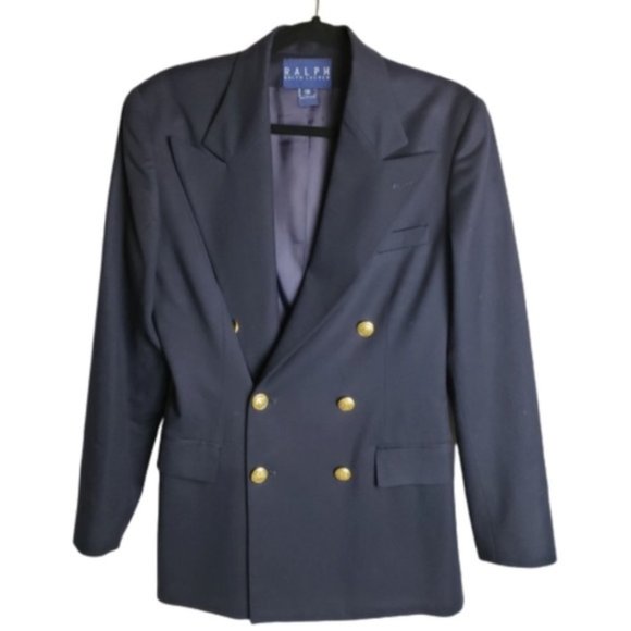 ralph lauren double breasted wool blazer